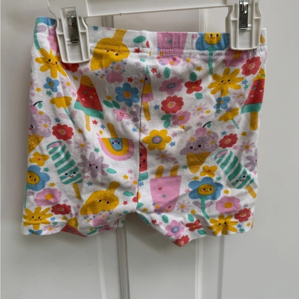 The Children's Place 3T PJ Place White and Red Pajama Ice Cream Bottoms Shorts